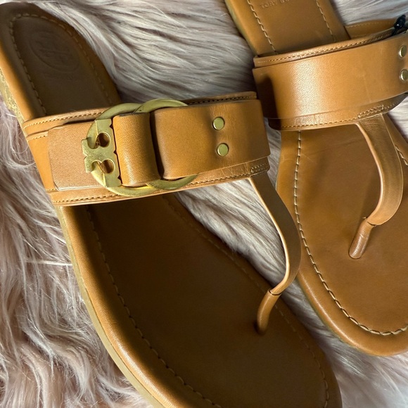 Tory Burch Marsden Leather Thong Sandals Brown Size 7 - Picture 5 of 5
